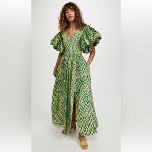 Sika Samirah Dress Blue/Green Size 4 - NEW WITHOUT TAGS